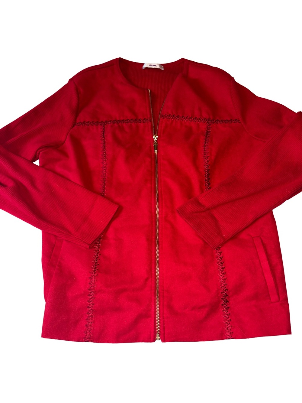 Red Zip-Front Women's Jacket - Brand Unspecified